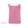 Organizer Pannolini per Lettino Rosa a Scacchi Cuori