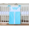 Organizer Pannolini per Lettino Turchese Pois Bianchi Cuori
