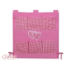 Organizer per Cameretta Dei Bambini Rosa a Scacchi Cuori