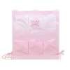 Organizer Portaoggetti in Cotone da Appendere al Lettino Rosa Little Prince/Princess