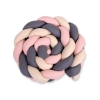 Paracolpi Intrecciato Extra Spesso 3.6 Metri Beige Antracite Rosa Scuro