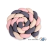 Paracolpi Intrecciato Extra Spesso 3.6 Metri Beige Antracite Rosa Scuro