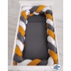 Paracolpi Intrecciato Extra Spesso 3.6 Metri Bianca Antracite Giallo Miele