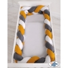 Paracolpi Intrecciato Extra Spesso 3.6 Metri Bianca Antracite Giallo Miele