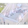 Paracolpi Intrecciato Extra Spesso 3.6 Metri Bianca Grigio Blu