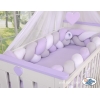 Paracolpi Intrecciato Extra Spesso 3.6 Metri Bianca Grigio Lilla