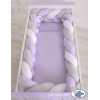 Paracolpi Intrecciato Extra Spesso 3.6 Metri Bianca Grigio Lilla