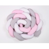 Paracolpi Intrecciato Extra Spesso 3.6 Metri Rosa Bianca Grigio
