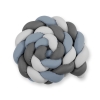 Paracolpi Lettino 4 Lati Treccia Grigio Antracite Azzurro Pastello