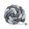Paracolpi Lettino 4 Lati Treccia Grigio Antracite Azzurro Pastello