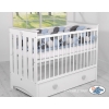 Paracolpi Lettino 4 Lati Treccia Grigio Antracite Azzurro Pastello