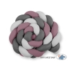 Paracolpi Lettino 4 Lati Treccia Grigio Viola Pastello Antracite