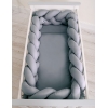 Paracolpi Treccia Lettino Extra Alto Grigio Antracite