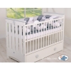 Paracolpi Treccia Lettino Extra Spesso XXL Bianca Grigio Antracite