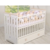 Paracolpi Treccia Lettino Extra Spesso XXL Bianca Grigio Beige