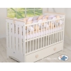 Paracolpi Treccia Lettino Extra Spesso XXL Bianca Grigio Beige