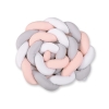 Paracolpi Treccia Lettino Extra Spesso XXL Bianca Grigio Rosa Cipria