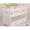 Paracolpi Treccia Lettino Extra Spesso XXL Bianca Grigio Rosa Cipria