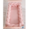 Paracolpi Treccia Lettino Extra Spesso XXL Rosa Scuro