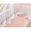 Paracolpi Treccia Para Letto O Culla Bimba Bianca Grigio