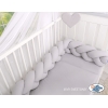 Paracolpi Treccia Para Letto O Culla Bimba Grigio