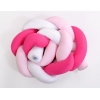 Paracolpi Treccia Para Letto O Culla Bimba Rosa Rosa Bianca
