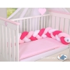 Paracolpi Treccia Para Letto O Culla Bimba Rosa Rosa Bianca