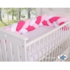 Paracolpi Treccia Para Letto O Culla Bimba Rosa Rosa Bianca