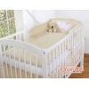 Paracolpi Universale per Lettino Beige Pois Bianchi Cuori