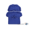 Passeggino in Vimini per le Bambole Blu Navy Pois Bianchi per Ragazze