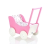Passeggino per Bambole Legno Biancheria Bianca