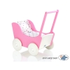 Passeggino per Bambole Legno Biancheria Bianca