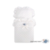 Passeggino per Bambole Legno Biancheria Creme Bianca