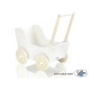 Passeggino per Bambole Legno Creme Bianca