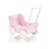 Passeggino per Bambole Legno Rosa Bianca