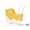 Passeggino per le Bambole Biancheria Bianca Giallo Pois Bianchi
