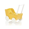 Passeggino per le Bambole Biancheria Bianca Giallo Pois Bianchi