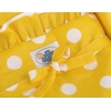 Passeggino per le Bambole Biancheria Bianca Giallo Pois Bianchi
