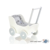 Passeggino per le Bambole Biancheria Bianca Grigio