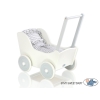 Passeggino per le Bambole Biancheria Bianca Grigio