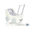 Passeggino per le Bambole Biancheria Bianca Grigio