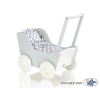 Passeggino per le Bambole Biancheria Bianca Grigio