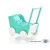 Passeggino per le Bambole Biancheria Menta Bianca