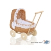 Passeggino per le Bambole Rattan Bianca