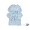 Passeggino per le Bambole Vimini Creme Blu Fiori Fiori