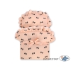 Passeggino per le Bambole Vimini Fiocchetti Rosa Cipria