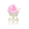 Passeggino per le Bambole Vimini Rosa