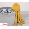 Peluche Polpo Coccolone con Sonaglio Giallo Miele