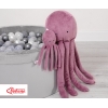 Peluche Polpo Coccolone con Sonaglio Rosa Scuro