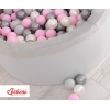 Piscina di Palline con 200 Palline Colorate Grigio Ragazzo